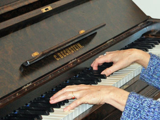 Sally playing Piano